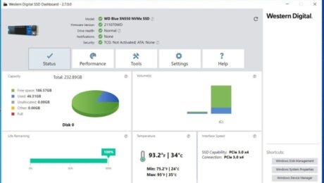 download the new WD SSD Dashboard 5.3.2.4